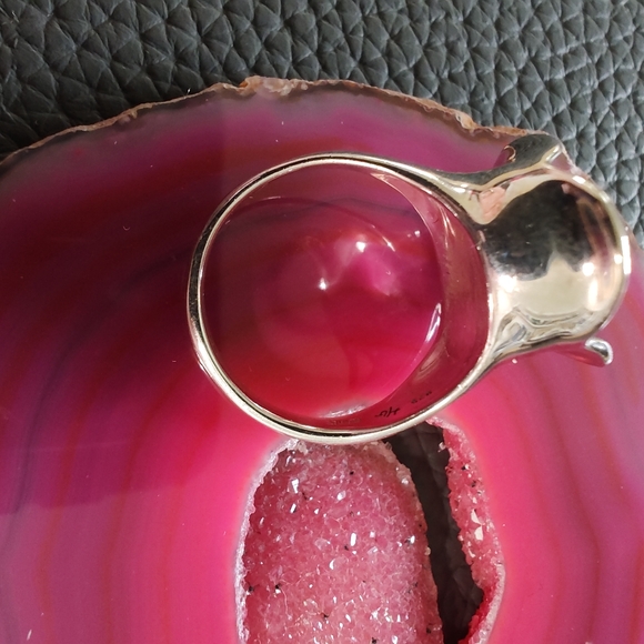 Designer HG Hagit Gorali 925 Drusy ring size 10 Israel - Picture 3 of 11